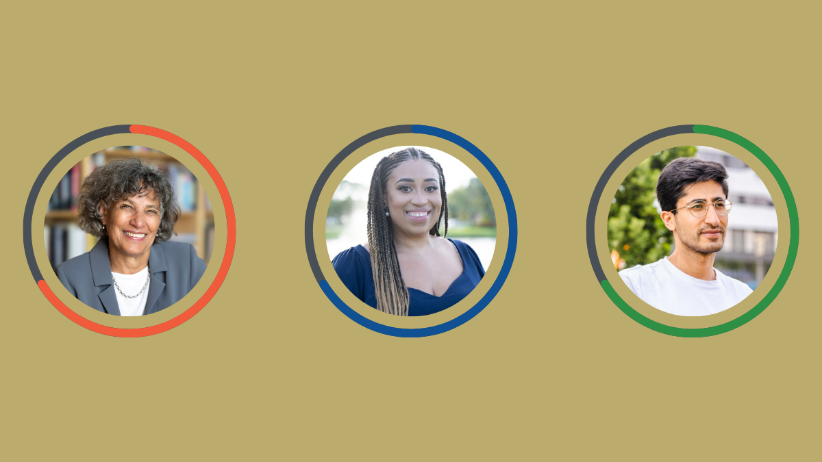 Side by side headshots of Mary T. Bassett, MD, MPH; Brittney Francis, PhD, MPH; Serhat Yildirim, MD, MMSc on green background