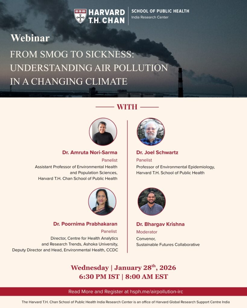 From Smog to Sickness: Understanding Air Pollution in a Changing Climate |  Events | Harvard T.H. Chan School of Public Health