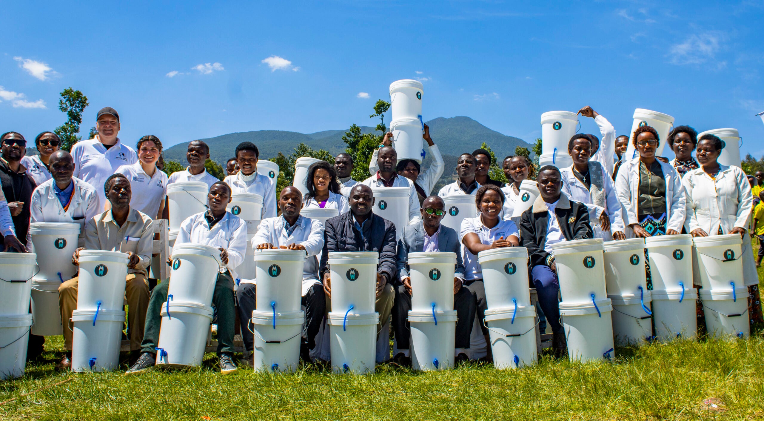 Water filter launch with teachers at Gatovu school