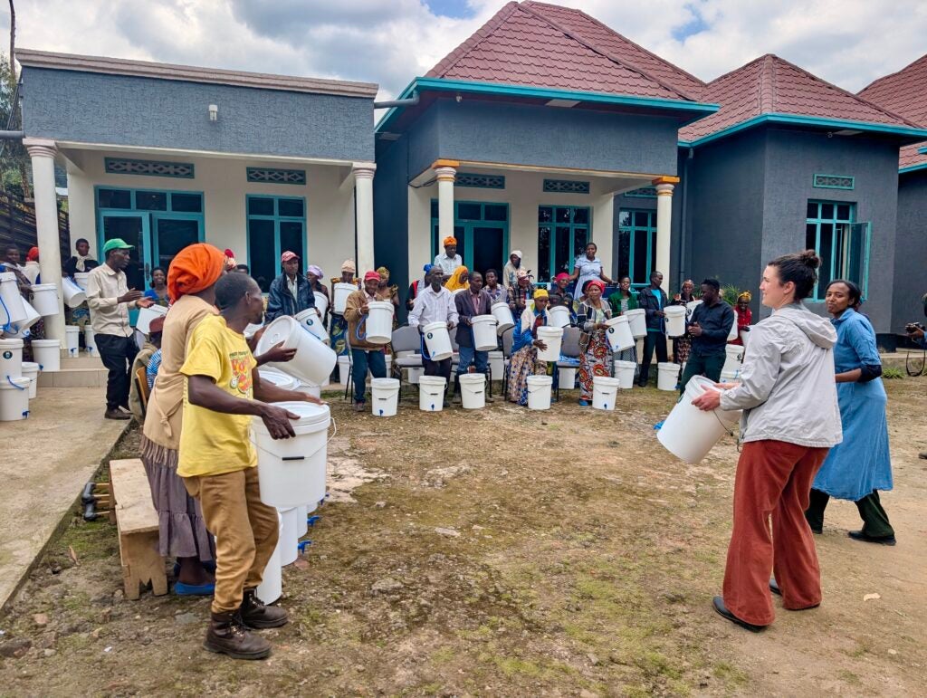 Dance to clean at a community workshop