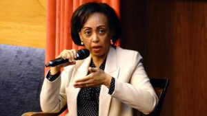 Lia Tadesse Gebremedhin speaking