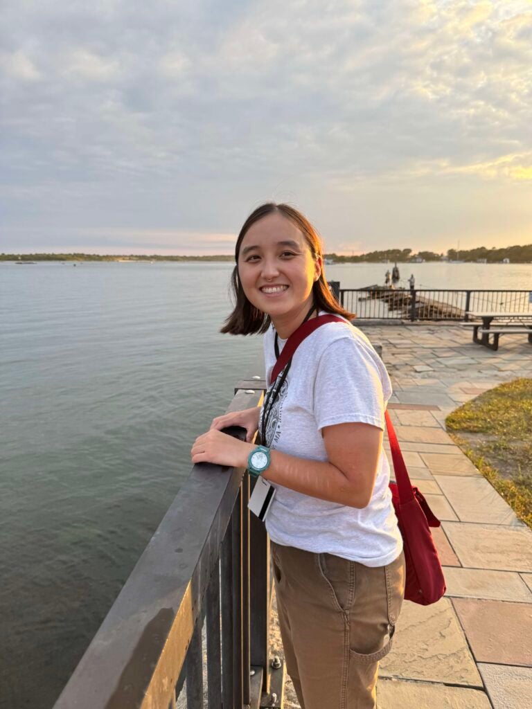 Esrah Du enjoying the evening light by the waterfront.