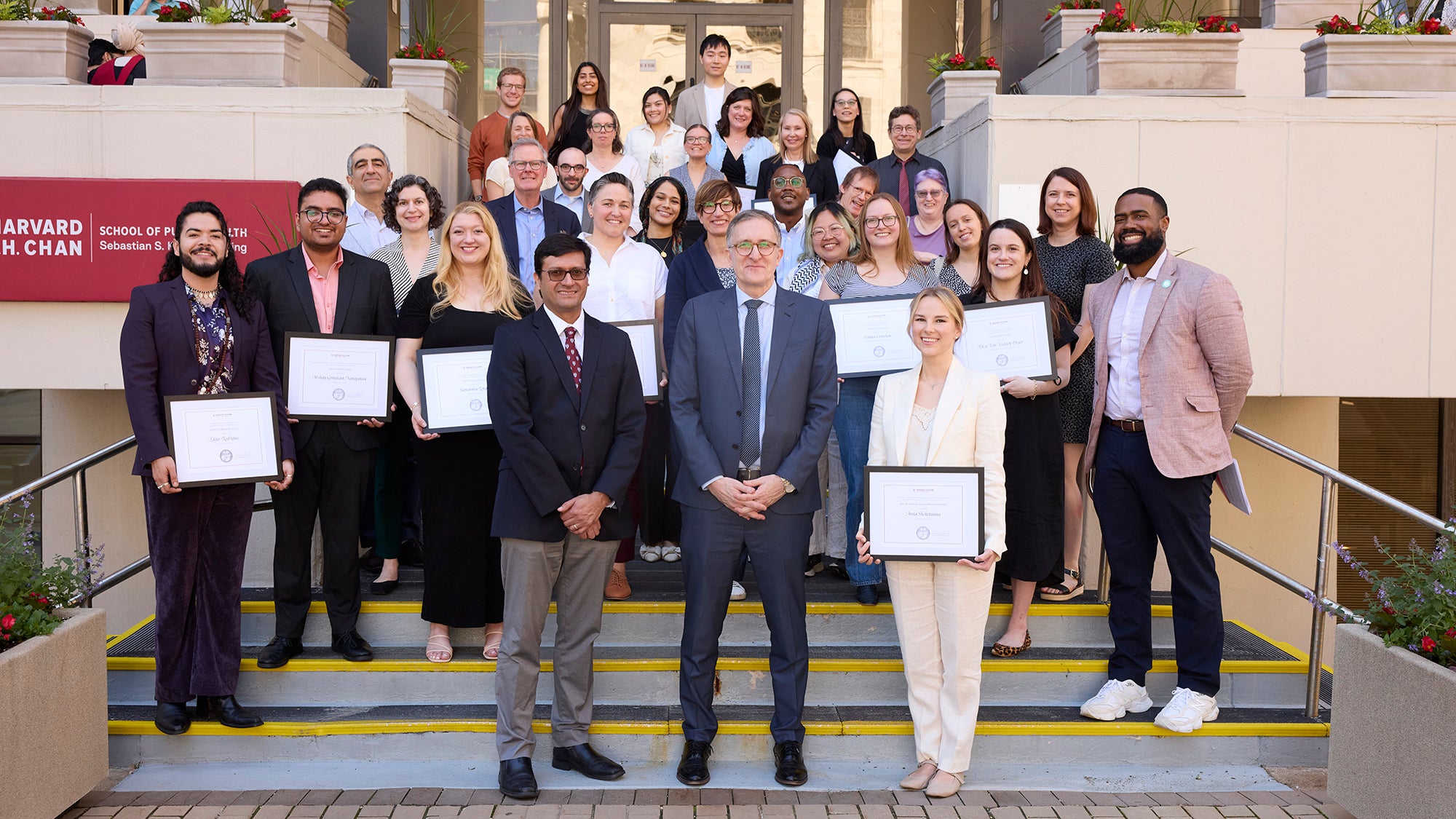 Award winners. Photo: Kent Dayton / Harvard Chan School