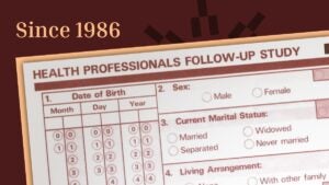 Image of the original HPFS questionnaire from 1986