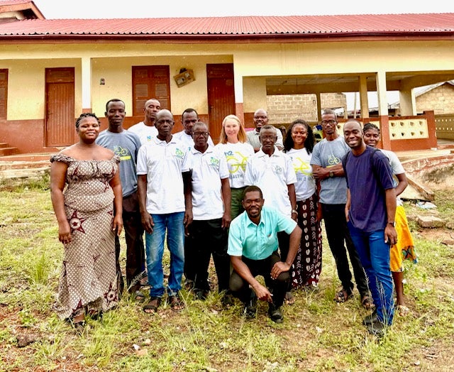 Nada Milosavljevic in Ghana with Health2Go field team in Wawase, August 2025