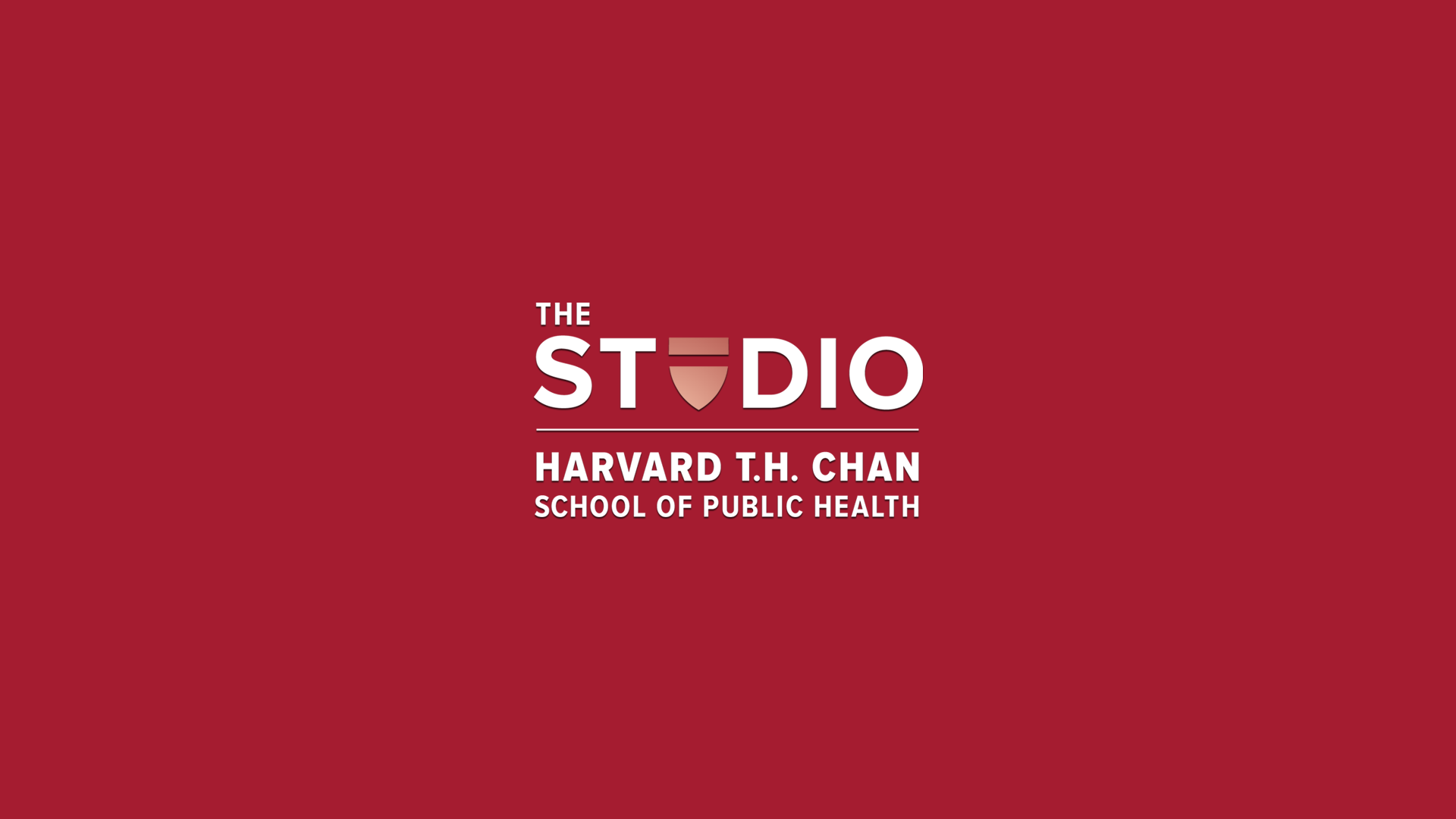 Studio logo on a red background