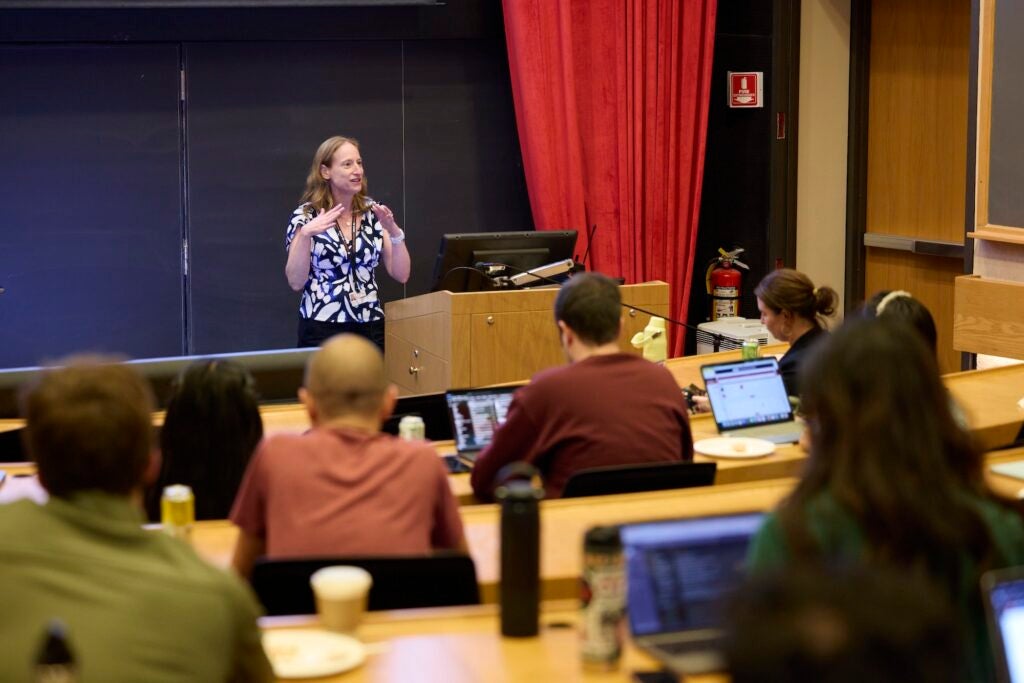 Heather Baer in class with the newest MPH-EPI cohort