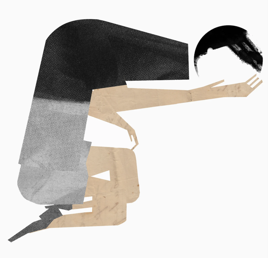 Mourning Person Illustration