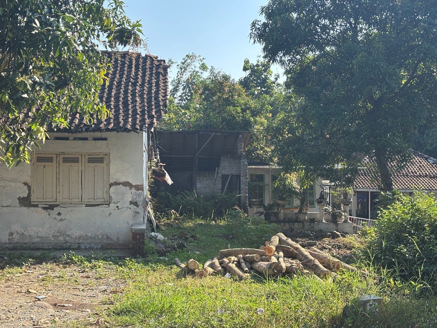 A quiet village landscape in Central Java