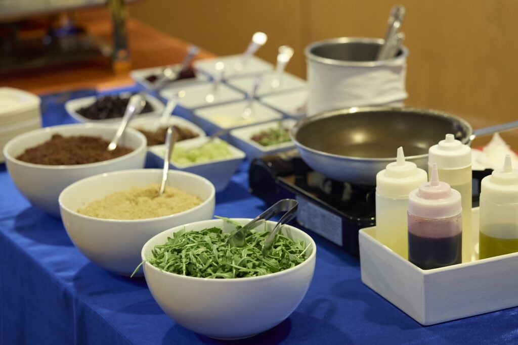 A spread of healthy foods based on cancer preventionr esearch.