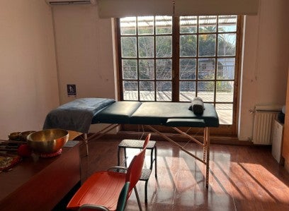 A healing room at Centro SER, where patients come for massage, reiki, and other therapies.