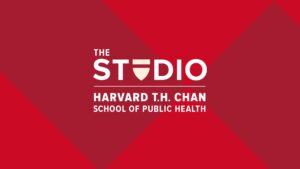 The Studio logo on a red background