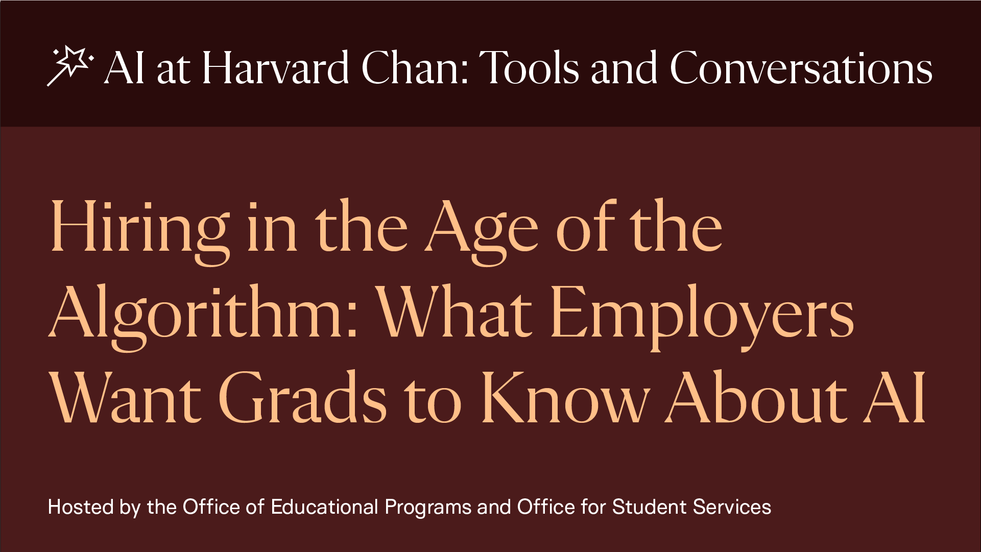 Image alt text Thumbnail image including event and series title on maroon background
