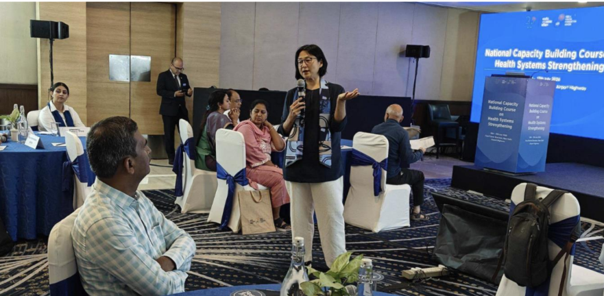 Dr. Yip teaching at the July 2026 Flagship Course on Health Systems Strengthening and Sustainable Financing in New Delhi