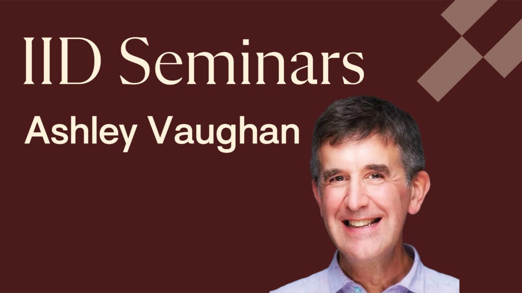 Decorative - IID Seminar Series Ashley Vaughan