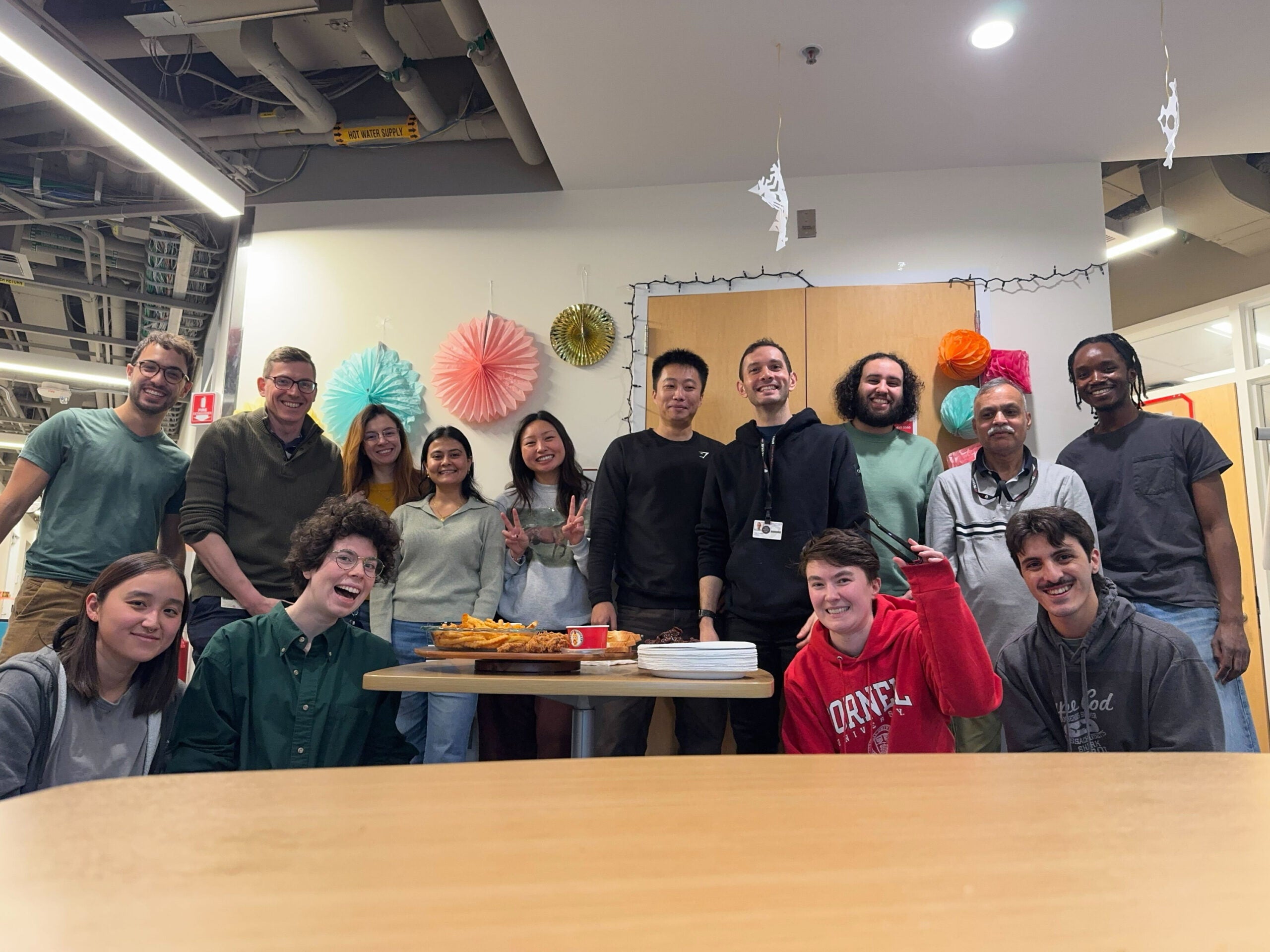 Catteruccia Lab group photo with Jamie standing on the far right.