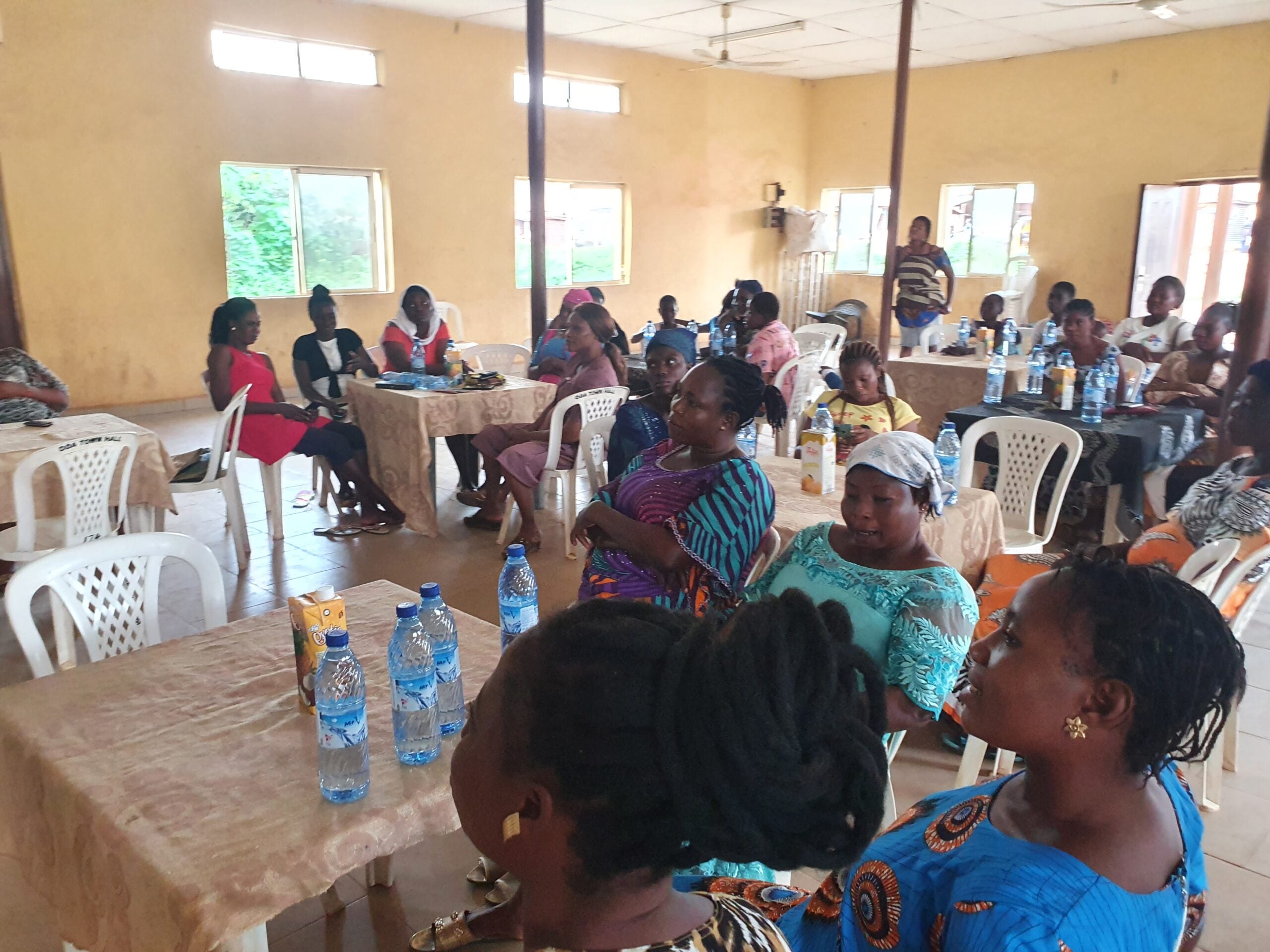 Peer-led women’s support group meeting in a semi-urban community in southwestern Nigeria. Photo: Olakunle Ajayi