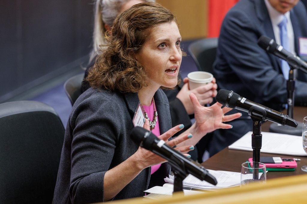 Morissa Henn speaks during during the Publ;c Health Champions panel. 