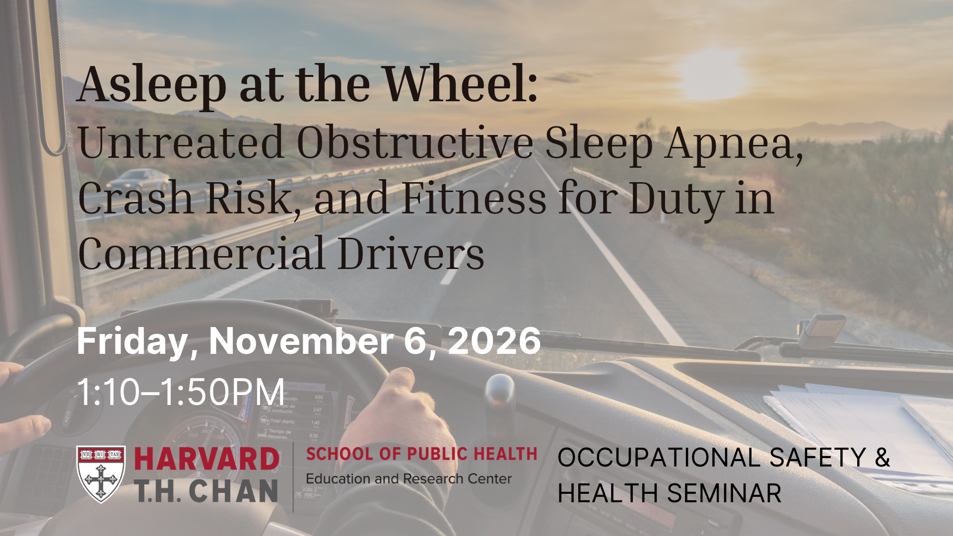 Title: Asleep at the Wheel: Untreated Obstructive Sleep Apnea, Crash Risk, and Fitness for Duty in Commercial Drivers